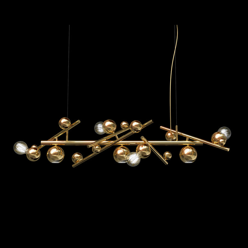 Galaxy Linear Pendant by Brand Van Egmond - Brass