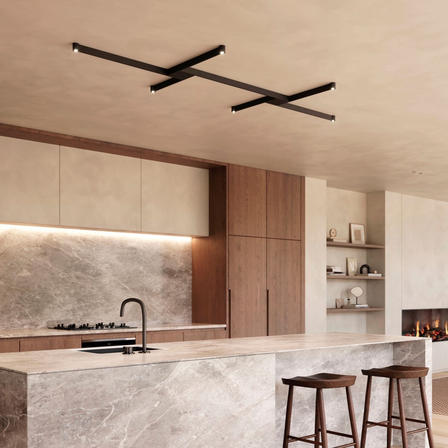 Grid Ceiling Light by Toss B