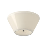 Holt Ceiling Light by Kuzco - Small, Brushed Nickel/Glossy Opal Glass in white background