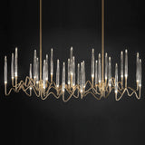 Gold Il Pezzo Mancante 3 Long Chandelier by Il Pezzo Mancante