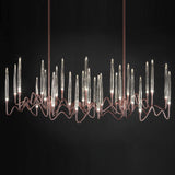 Rose Bronze Il Pezzo Mancante 3 Long Chandelier by Il Pezzo Mancante