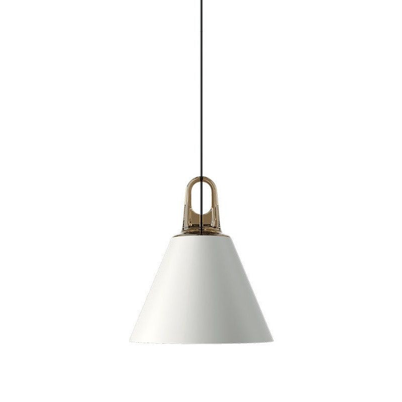 Jim Cylinder Pendant By Lodes, Finish: Honey, Color: Matte White