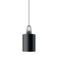 Jim Cylinder Pendant By Lodes, Finish: Grey, Color: Matte Black