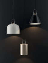 Jim Cylinder Pendant By Lodes, Finish: Grey, Color: Matte Champagne