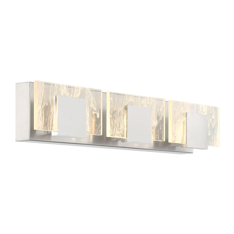 Kasha Vanity Light By Eurofase - Three Lights White Side View