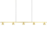 Large Brushed Brass Dune Linear Suspension by Kuzco