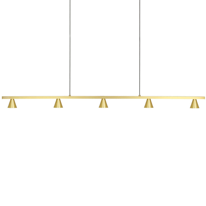 Large Brushed Brass Dune Linear Suspension by Kuzco