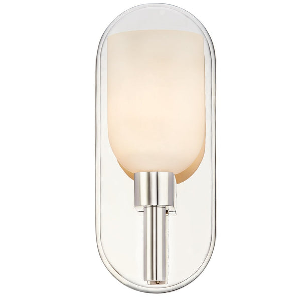 Lucian Wall Sconce By Alora, Finish: Polished Nickel, Shade Material: Alabaster