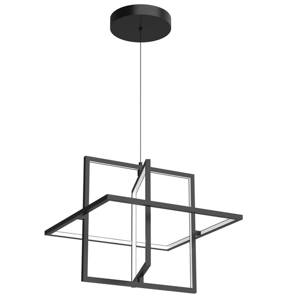 Mondrian LED Pendant By Kuzco, Size: Small, Finish: Black