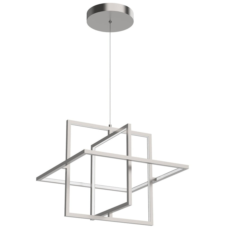 Mondrian LED Pendant By Kuzco, Size: Small, Finish: Nickel