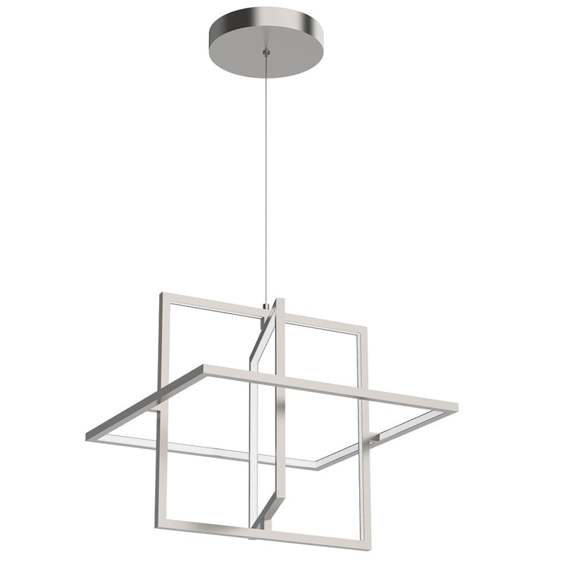 Mondrian LED Pendant By Kuzco, Size: Small, Finish: Nickel