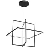 Mondrian LED Pendant By Kuzco, Size: Medium, Finish: Black