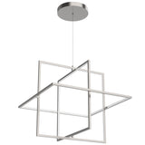 Mondrian LED Pendant By Kuzco, Size: Medium, Finish: Nickel