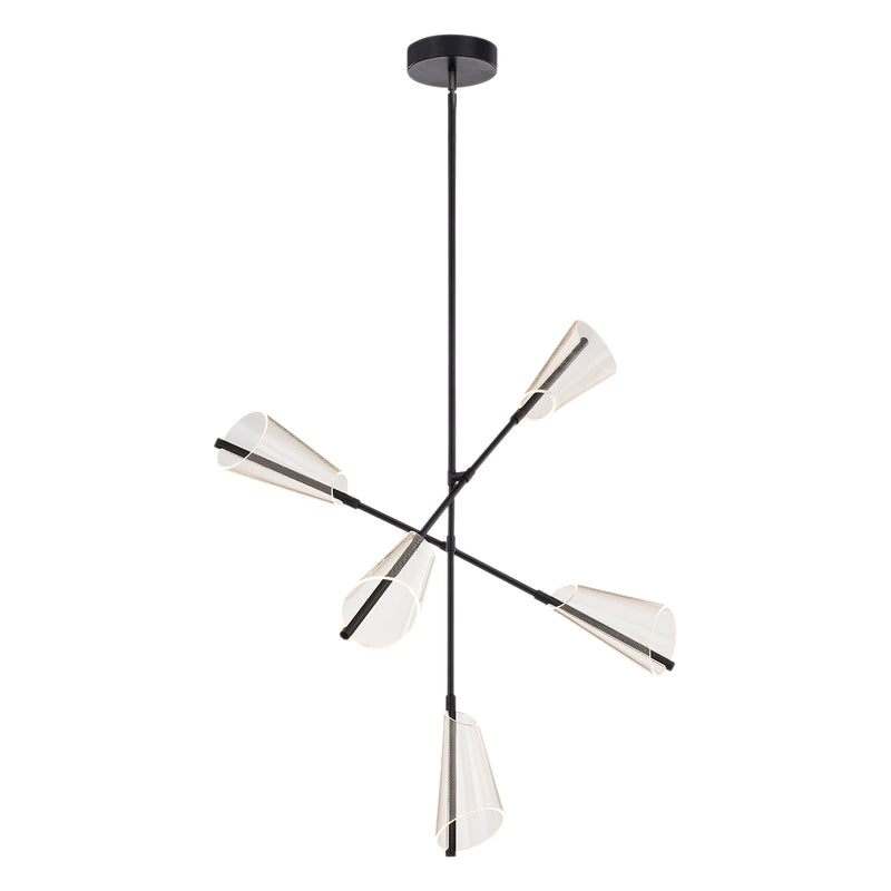 Mondrian LED Vanity Light By Kuzco, Finish: Black