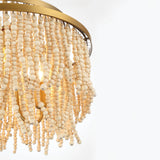 Molfetta Chandelier By Lib & Co, Finish: Antique Brass With Cream Beads, Size: Medium