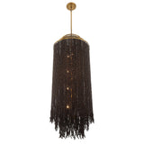 Molfetta Grand Chandelier By Lib & Co, Finish: Antique Brass With Black Beads
