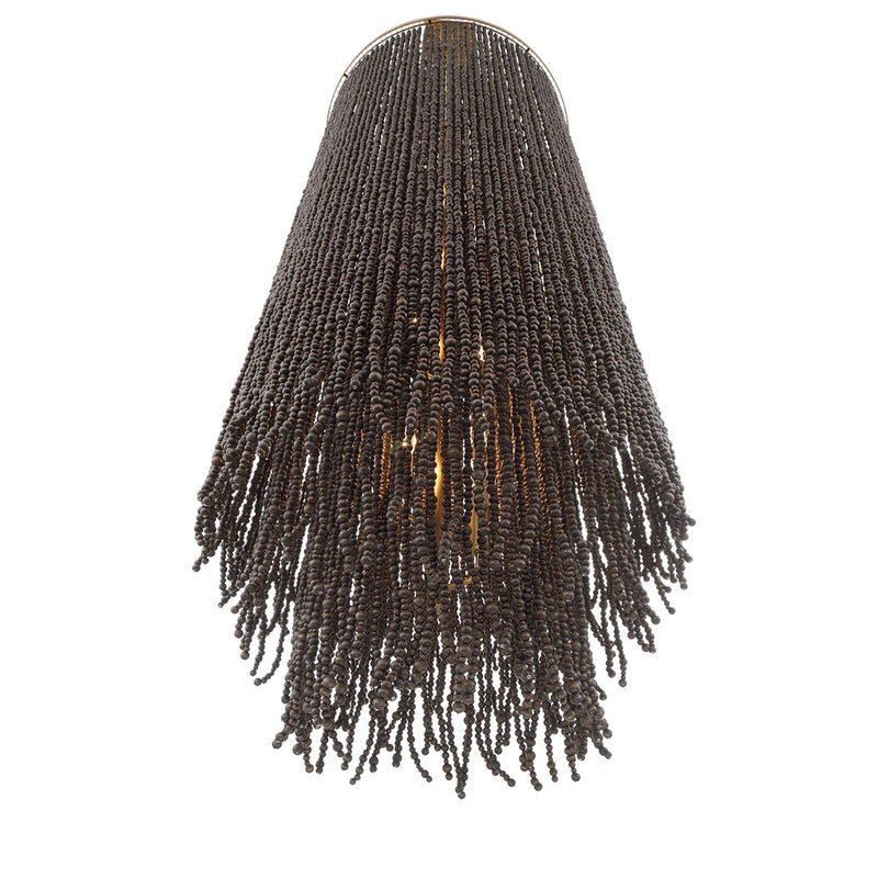 Molfetta Grand Chandelier By Lib & Co, Finish: Antique Brass With Black  Beads