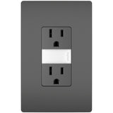 Black Radiant 15A Tamper Resistant Outlet with Night Light by Legrand Radiant