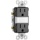 Black Radiant 15A Tamper Resistant Outlet with Night Light by Legrand Radiant
