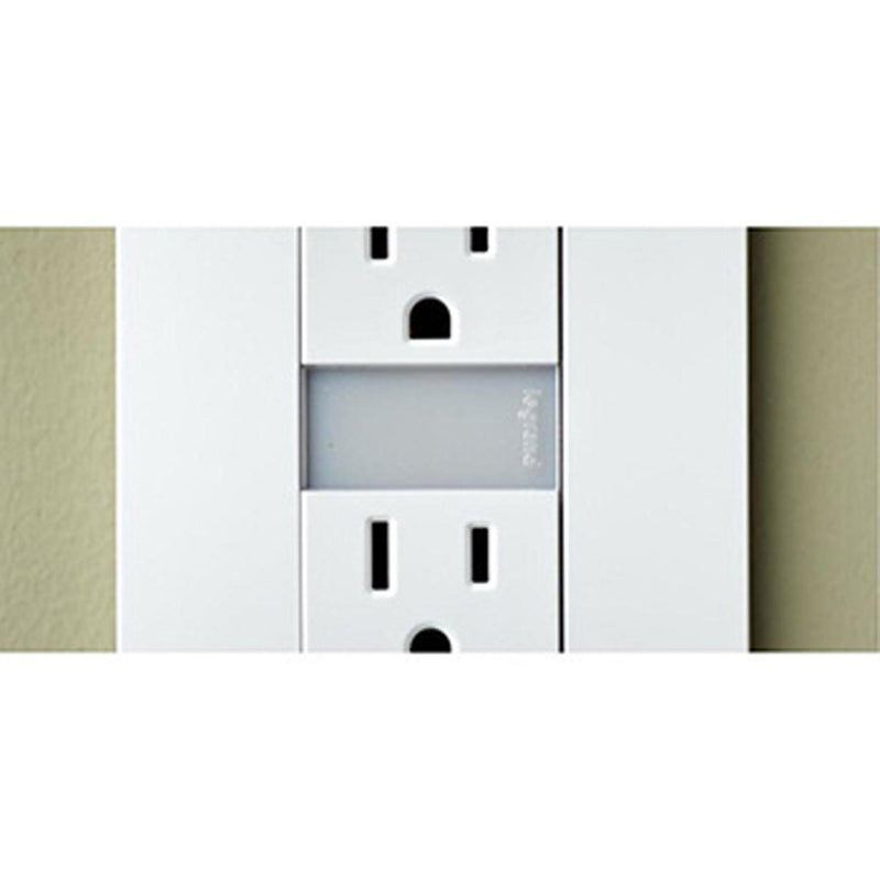 White Radiant 15A Tamper Resistant Outlet with Night Light by Legrand Radiant
