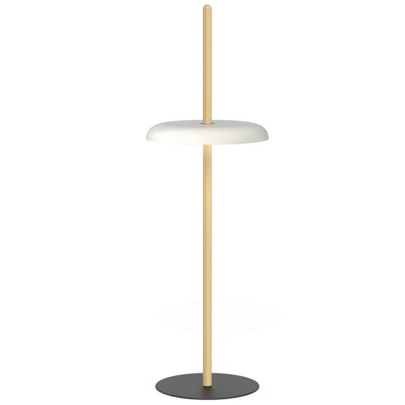 Nivel Floor Lamp By Pablo, Finish: Oak, Color: White