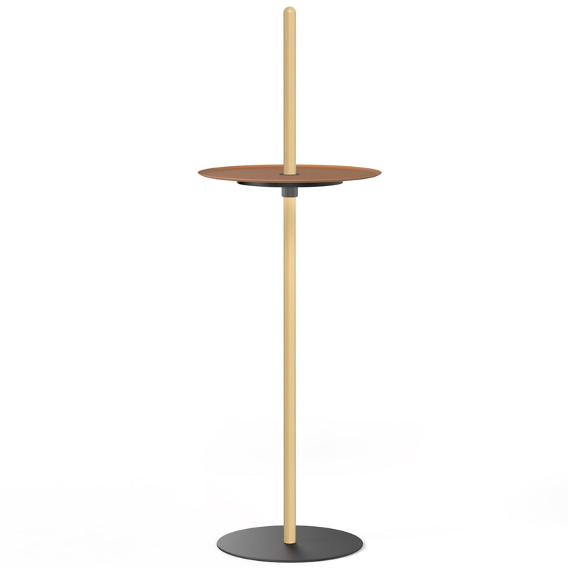 Nivel Pedestal Floor Lamp By Pablo, Size: Large, Finish: Oak, Color: Terracotta