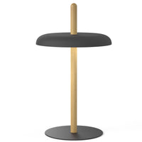Nivel Table Lamp By Pablo, Finish: Oak, Color: Black