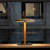 Nivel Table Lamp By Pablo, Finish: Oak, Color: White