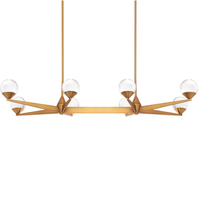 Aged Brass Double Bubble Linear Suspension by Modern Forms