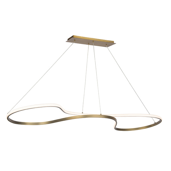 Marques Linear Suspension - Aged Brass