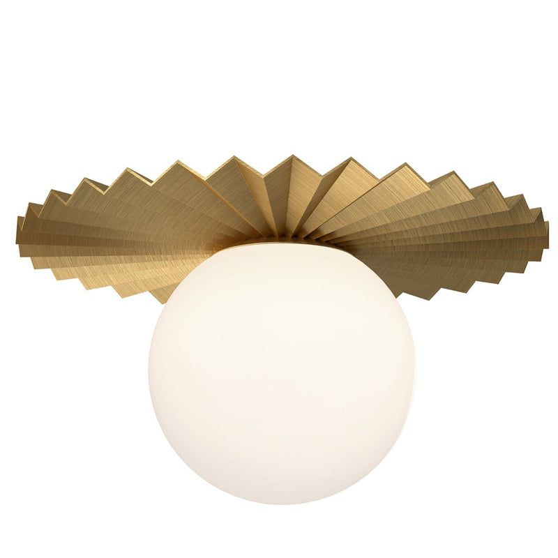 Plume Ceiling Light By Alora, Finish: Brushed Gold, Size: Medium