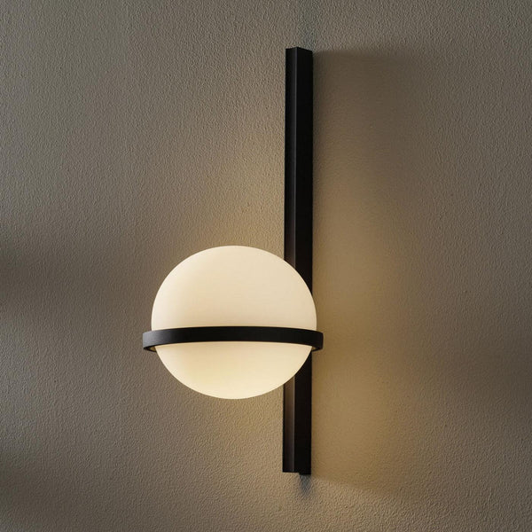 Graphite Palma 3710 Single Vertical Wall Light by Vibia