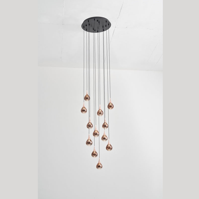 Paopao P12 Chandelier, Finish: Layered Copper