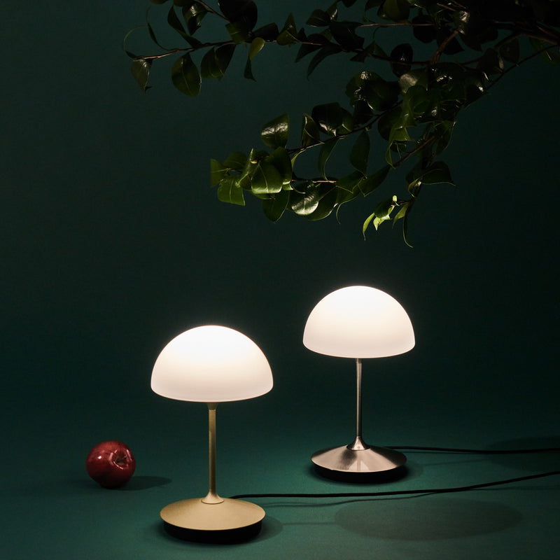 Pensee Table Lamp By Seed, Finish: Matte Opal Champagne Gold