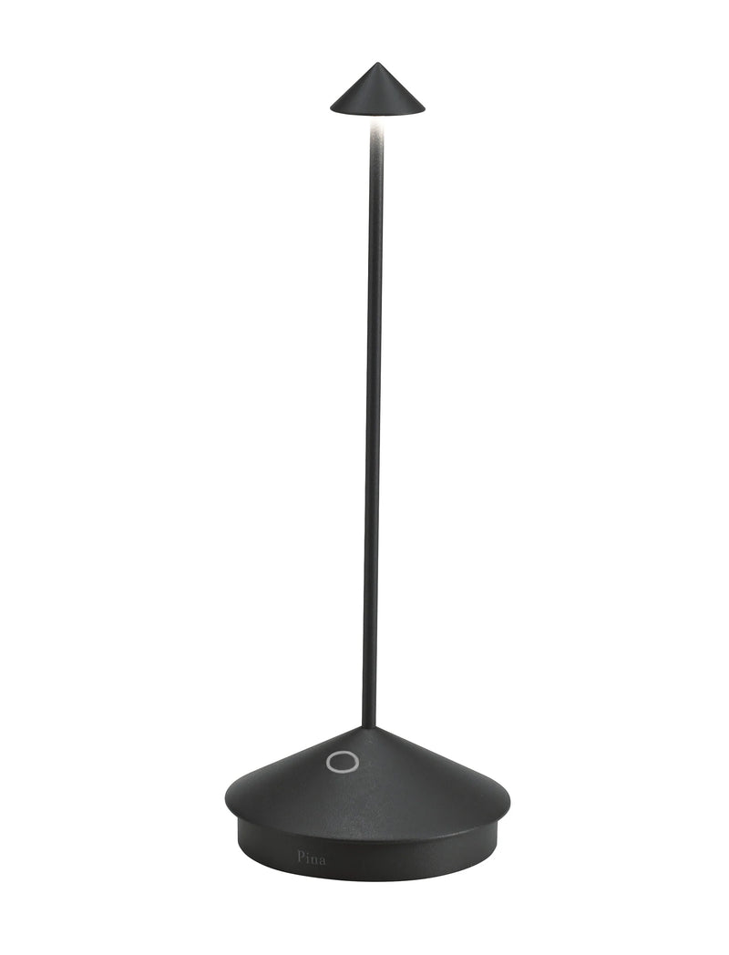 Pina Pro Portable Table Lamp by Zafferano - Black Finish - Casa Di Luce
