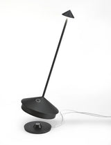 Pina Pro Portable Table Lamp by Zafferano - Black Finish with Base - Casa Di Luce