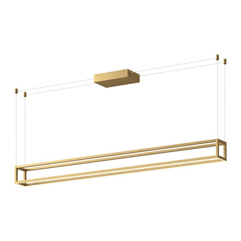 Plaza Linear Suspension By Kuzco - Brushed Gold Suspension Large
