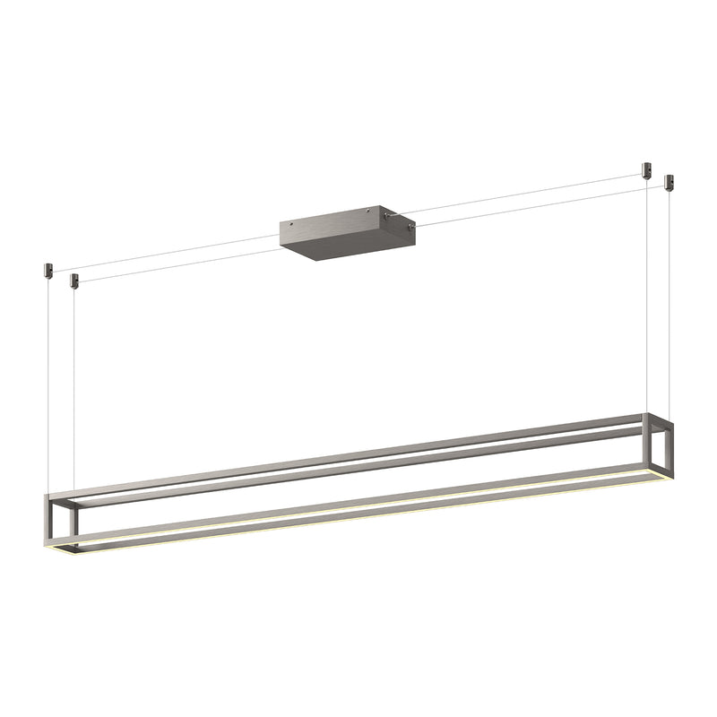 Plaza Linear Suspension By Kuzco - Brushed Nickel Suspension Large