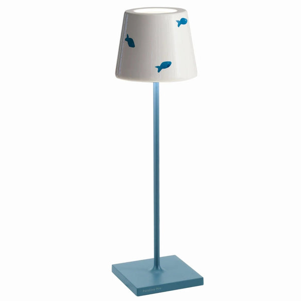 Poldina Lido Battery Operated Table Lamp, Color: Avio Blue