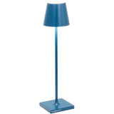 Poldina Pro Micro Battery Operated Table Lamp By Zafferano, Finish: Capri Blue