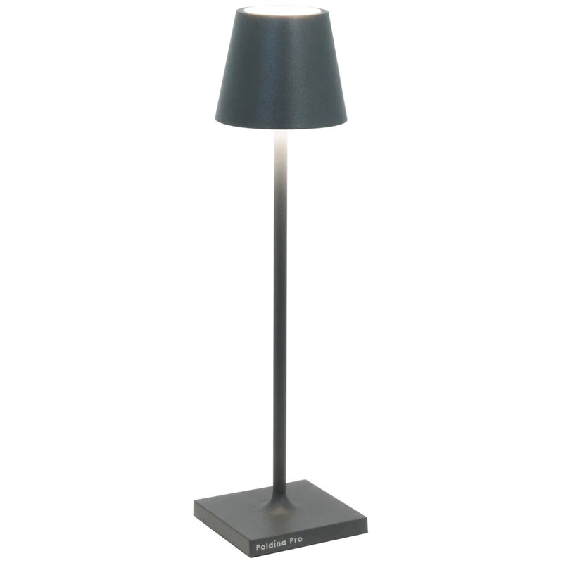 Poldina Pro Micro Battery Operated Table Lamp By Zafferano, Finish: Dark Grey