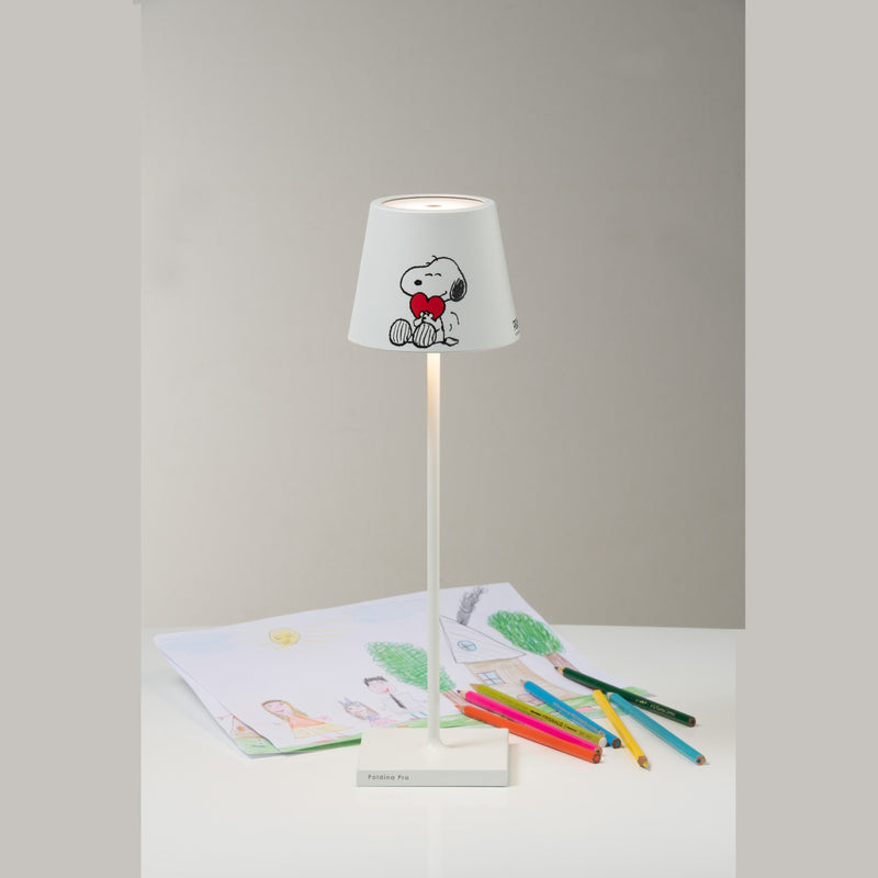 Poldina X Peanuts Battery Operated Table Lamp By Zafferano, Color: Heart