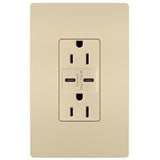 Ivory Radiant 15A Tamper Resistant Ultra Fast USB Type C/C Outlet by Legrand Radiant