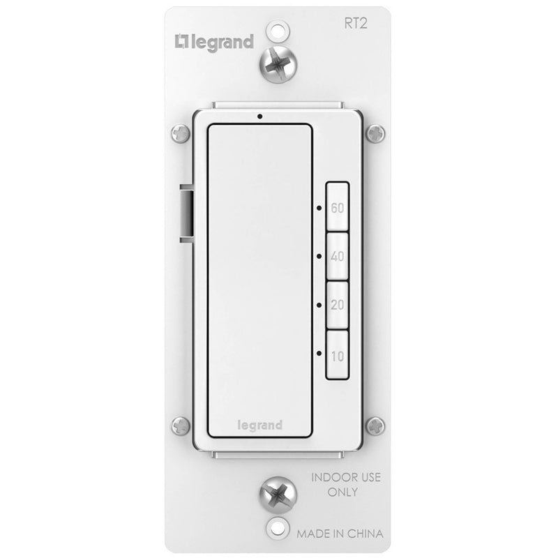 White Radiant 4-Button Digital Timer by Legrand Radiant