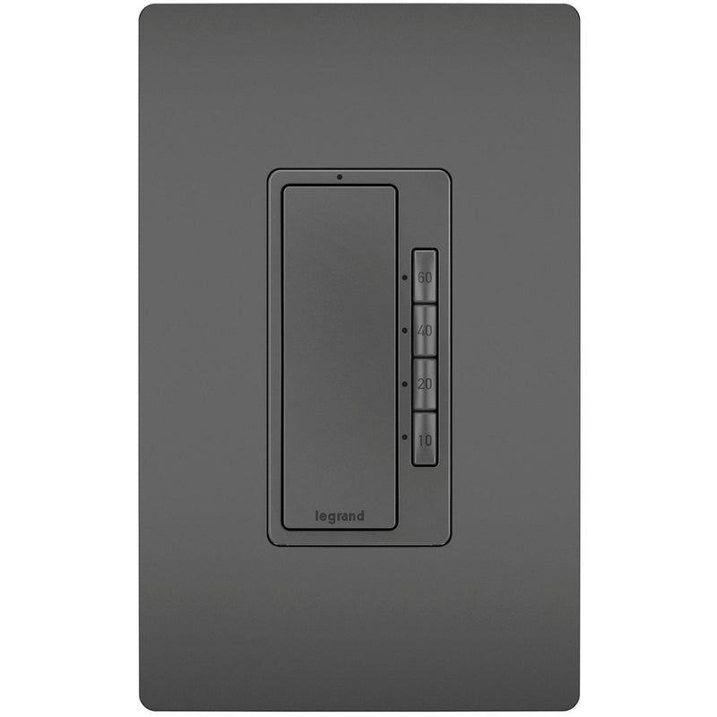 Black Radiant 4-Button Digital Timer by Legrand Radiant