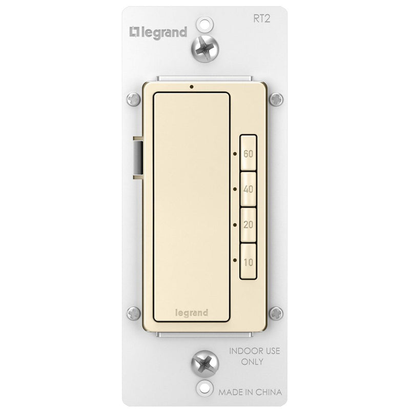 Light Almond Radiant 4-Button Digital Timer by Legrand Radiant