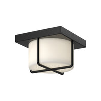 Regalo Ceiling Light By Kuzco - Black/Opal Glass Small