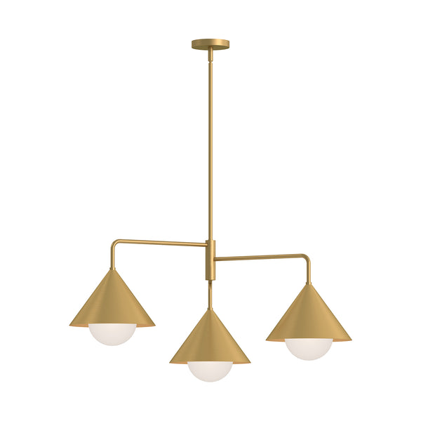 Remy Chandelier by Alora Mood - Brushed Gold/Opal Glass