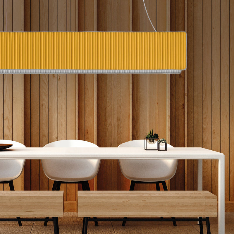 Righello Acoustic Linear Suspension By Modo Luce, Finish: Yellow