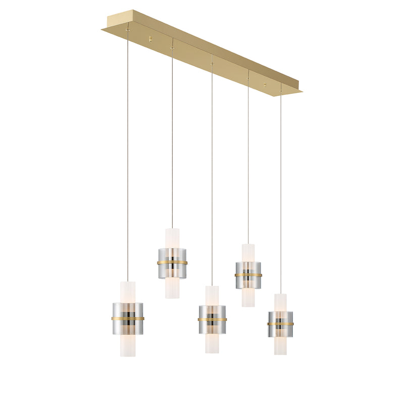 Rola Linear Suspension By Eurofase - Gold Side View